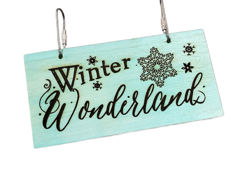 Balsa Sign Winter Wonderland by Peter Piper Parrots - Limited Edition