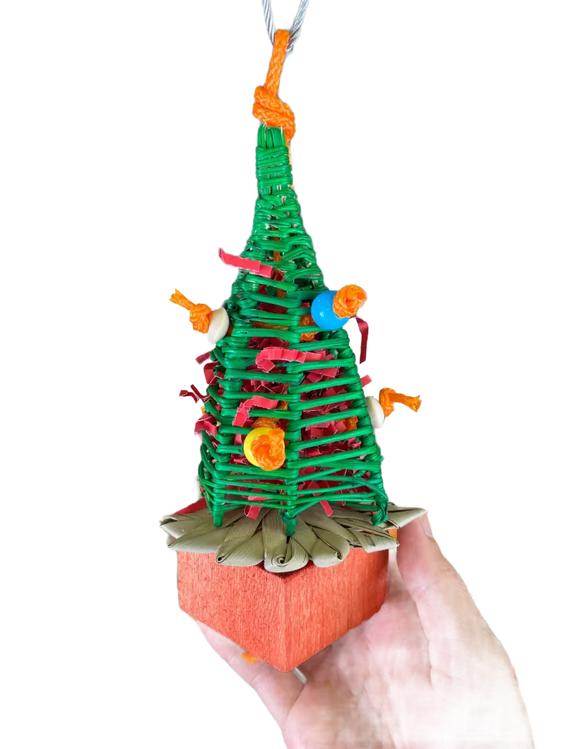 Festive Forager Christmas Tree Hanging Toy for Small Bird by Pirate&#39;s Beak