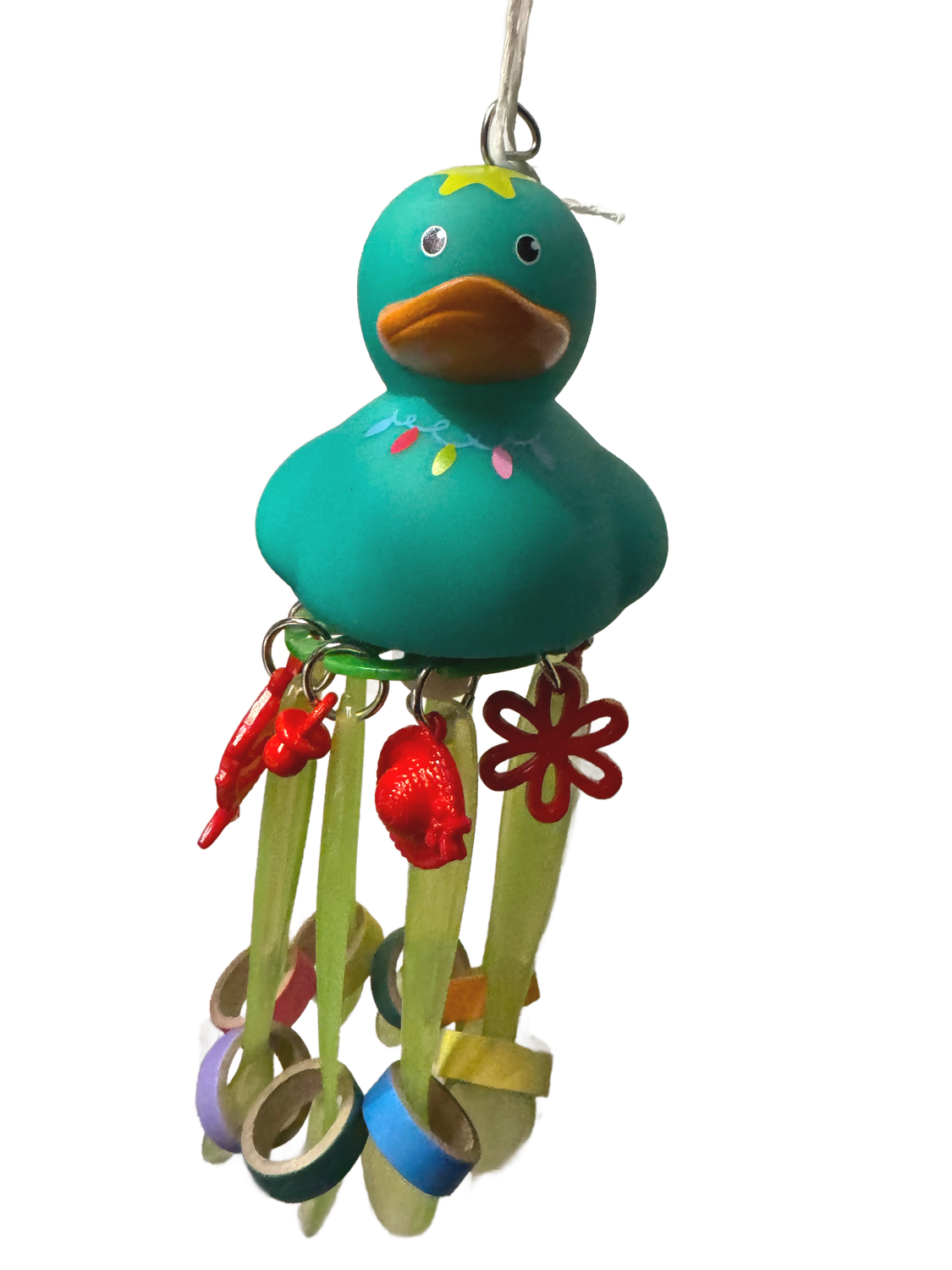 Christmas Duck Spoons hanging toy by PDS Parrot Toys