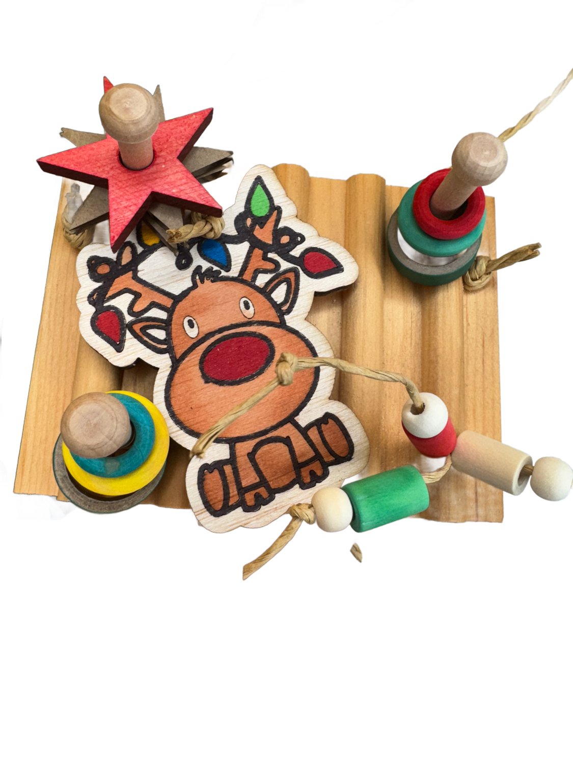 Prancer&#39;s Pull on it Peg Pulley Board by Feathered Addictions