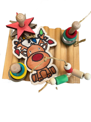 Prancer&#39;s Pull on it Peg Pulley Board by Feathered Addictions