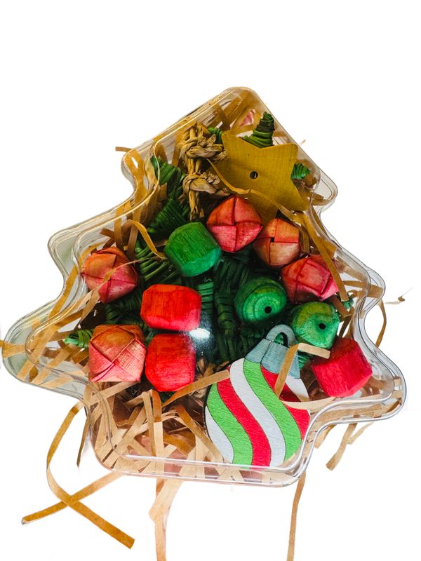 Holly Berry Holiday Tree Fun Box full of Festive Toy Part by Feathered Addictions