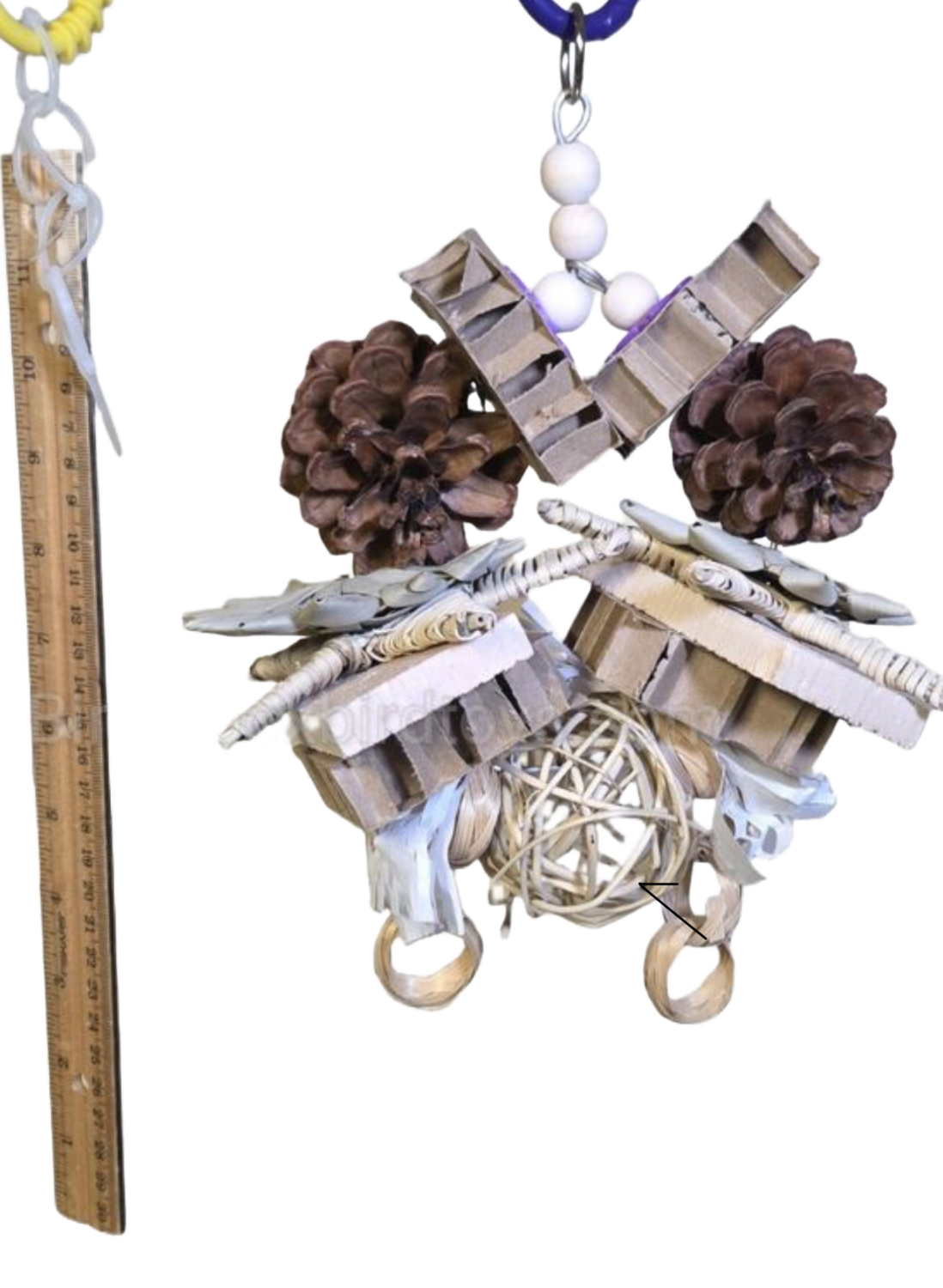 Pine Cone Wreath for Medium Birds by Birdie Box Bird Toys