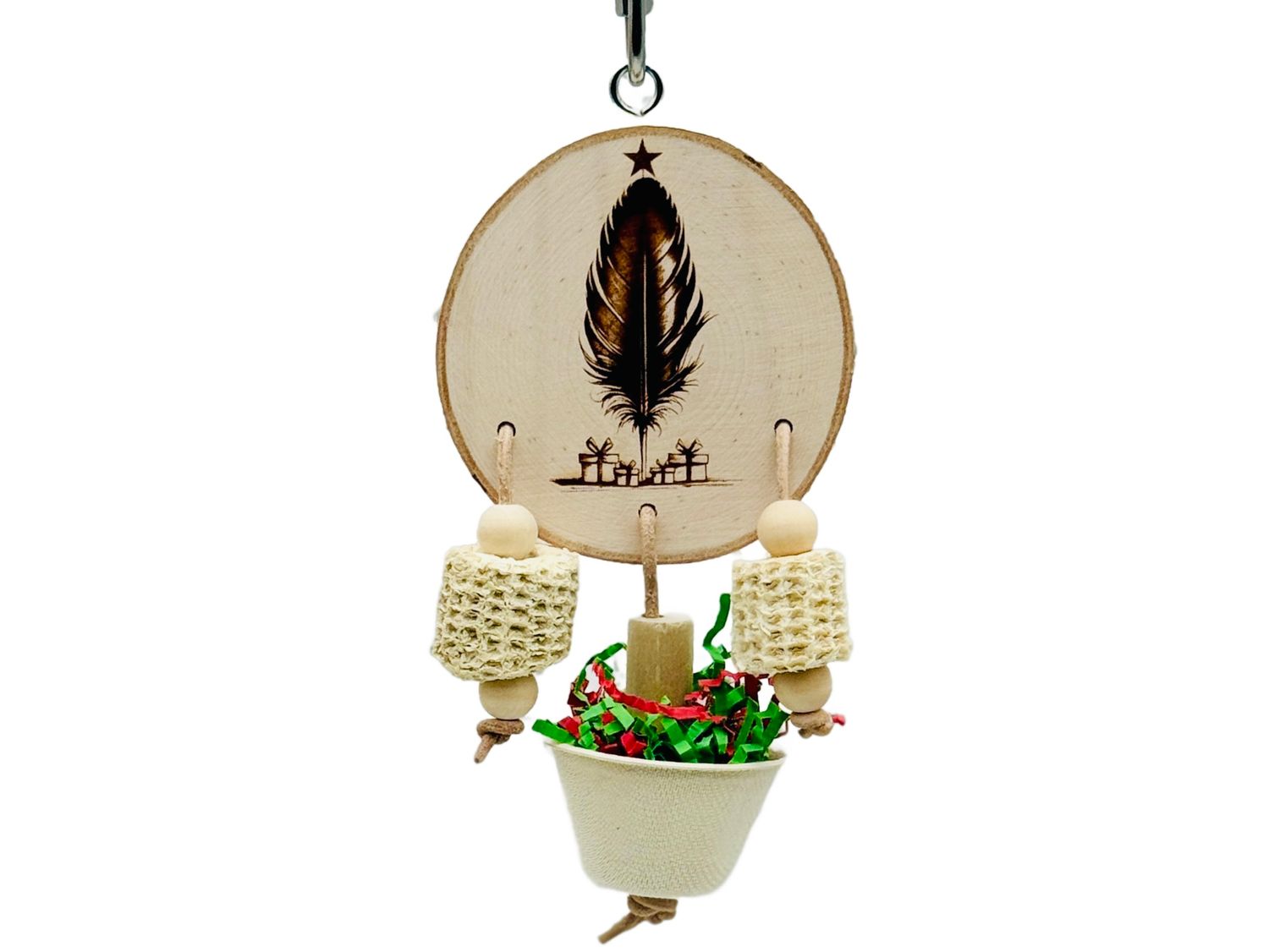 Gifts under the Feather Tree Foraging Parrot Toy by The Modern Parrot