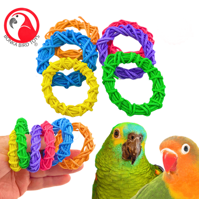 Color Craze 2&quot; Vine Rings Pack of 6 by Bonka Bird Toys