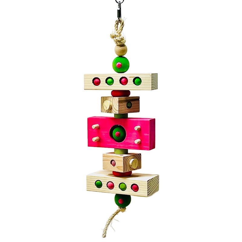 Reno Christmas for Large Birds - by Bite Me Birdie Bird Toys