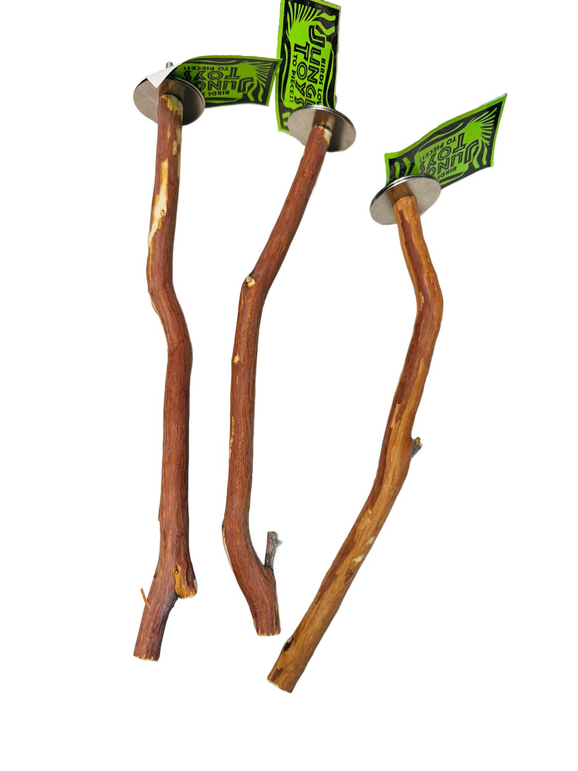 Ribbonwood Perch - Small ~ 1/2&quot; diameter x ~ 10&quot; with Stainless Steel Bolt on Hardward by Jungle Toys