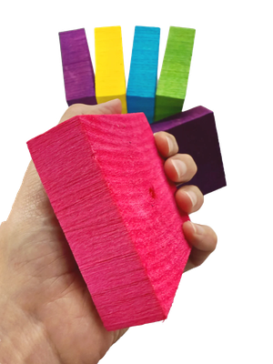 3&quot; x 3&quot; x 1&quot; Colored Big Balsa Squares 6 Pack