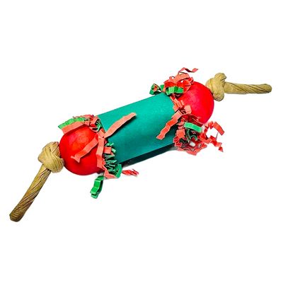 Crackle Christmas Foot Toy for Medium &amp; Large Birds by Bite Me Birdie