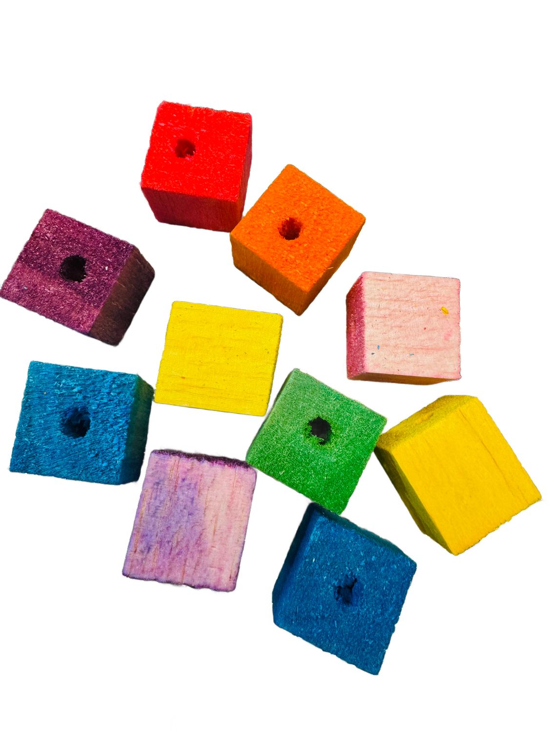 Balsa Cubes Pack of 10 Color by Feathered Addictions