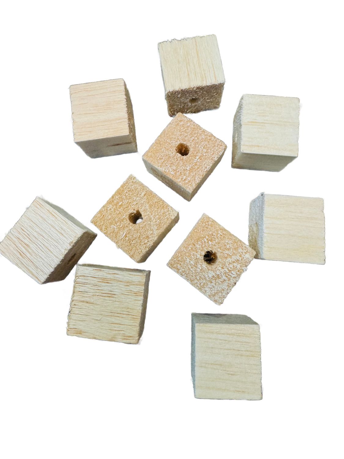 Balsa Cubes Pack of 10 Natural by Feathered Addictions