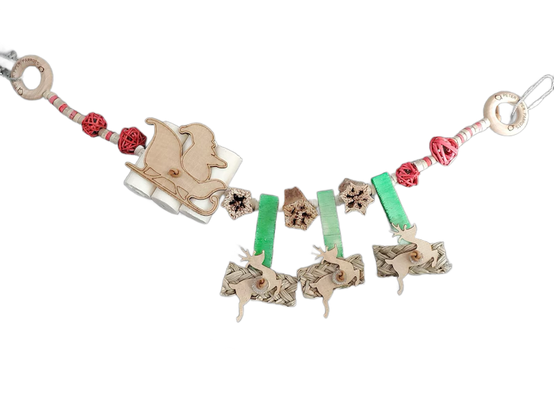 Sleigh Ride Balsa Banner by Peter Piper Parrots