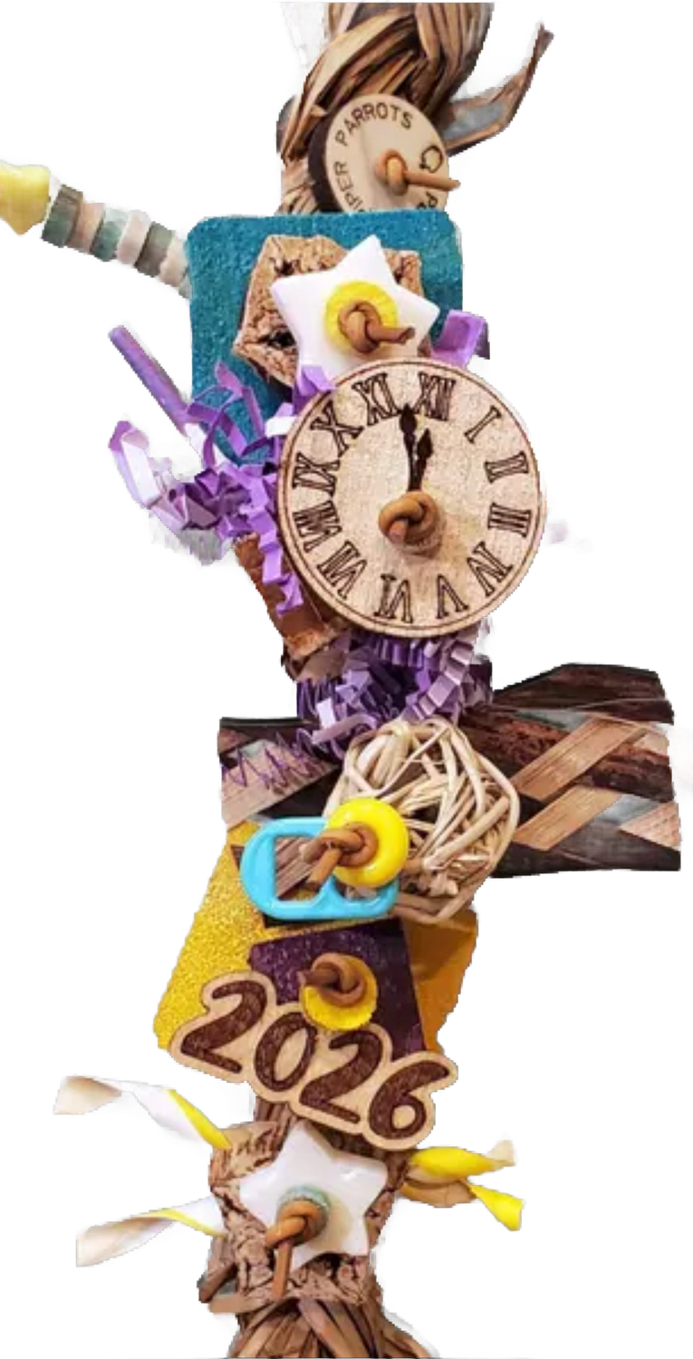 Squawking in the New Year 2026 Seagrass Shredder by Peter Piper Parrots - Limited Edition