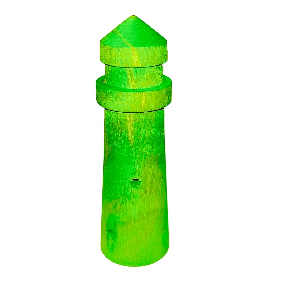 Lighthouse Hard Birch Wood Foraging Foot Toy from Bite Me Birdie