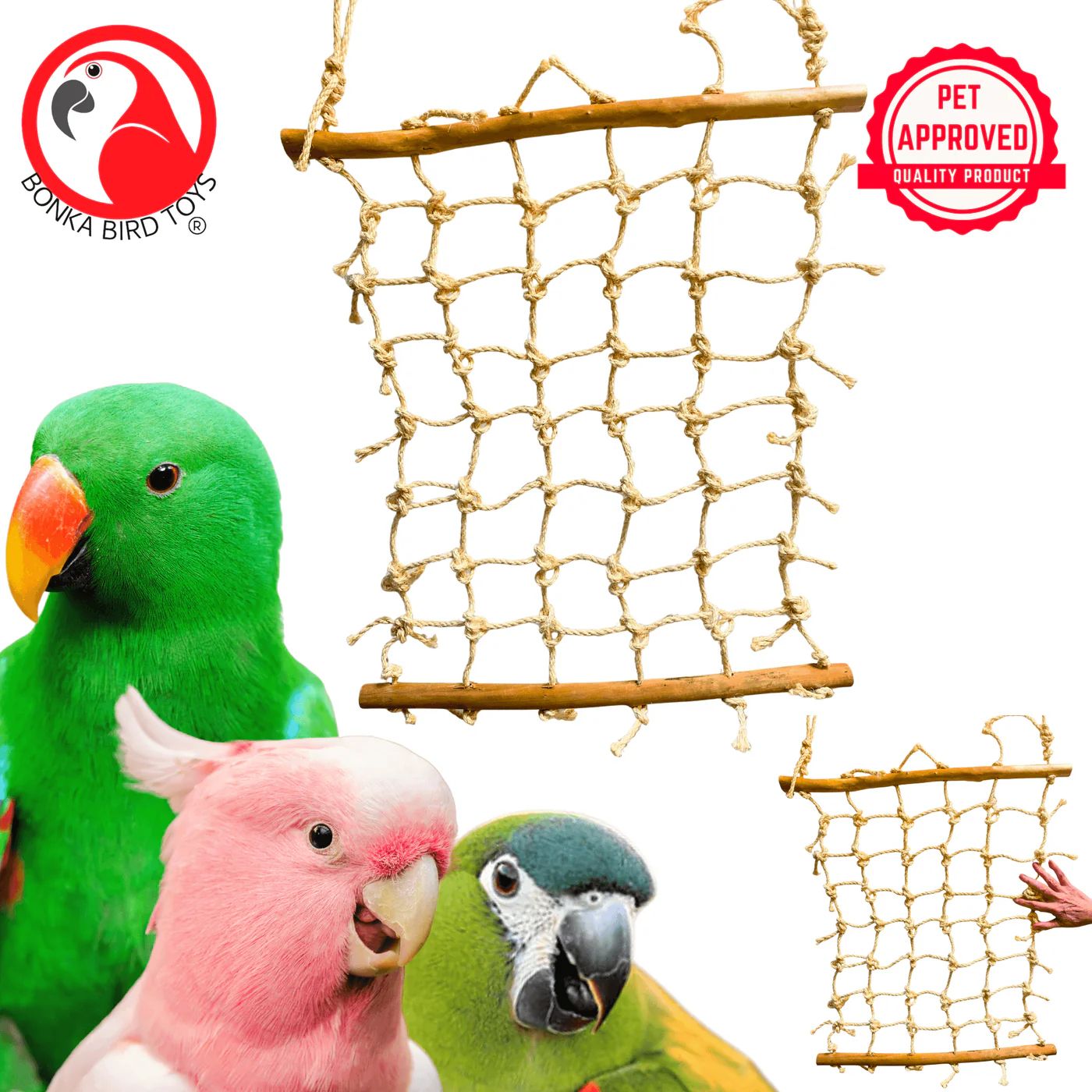 Medium Sisal Cargo Net by Bonka Bird Toys