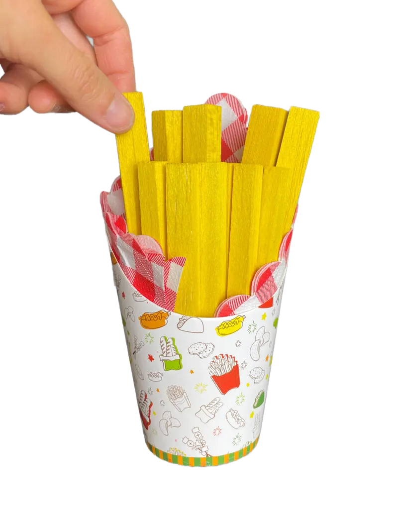 Balsa Fries Cage Mount Toy for Small &amp; Some Medium Birds by Pirate's Beak