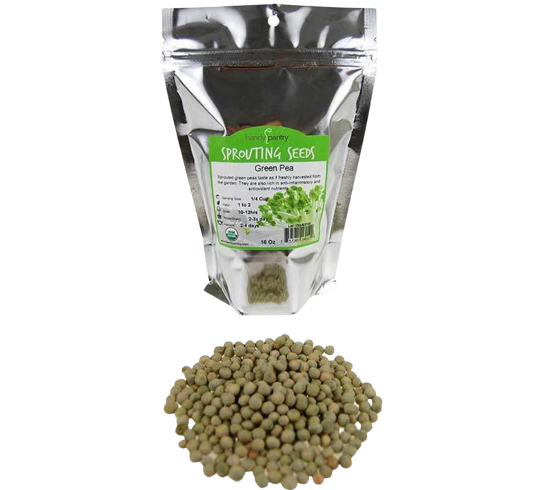 1Lb Organic Whole Peas 4 Sprouting from TrueLeafMarket