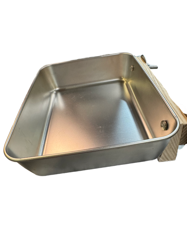Medium Stainless Steel Rectangle Toy Bucket, perfect for Foot Toys and Toy Parts - Medium Parrots by Parrotsrus