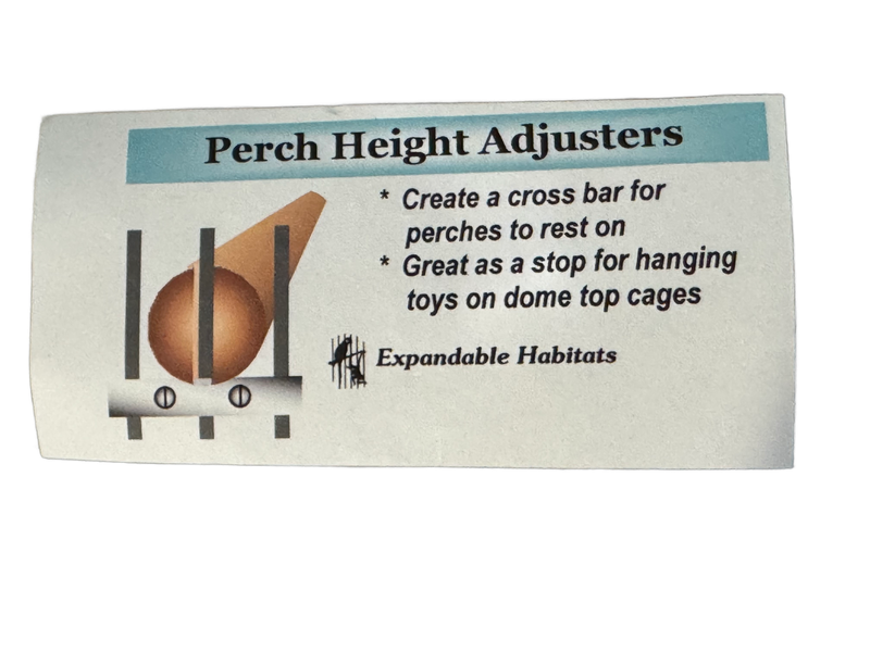Stainless Steel Perch Height Adjusters Set of 2 by Expandable Habitats