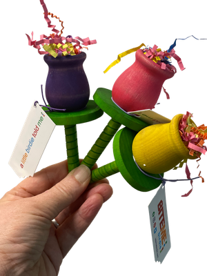 Pretty Stuffed Tulip Foot Toy for Medium and Large Birds by Bite Me Birdie