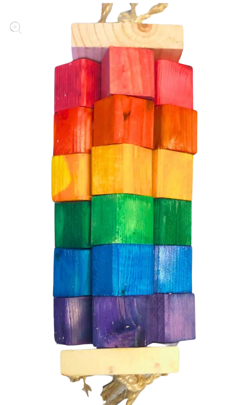Rainbow Wood Tower Large by PDS Parrot Toys