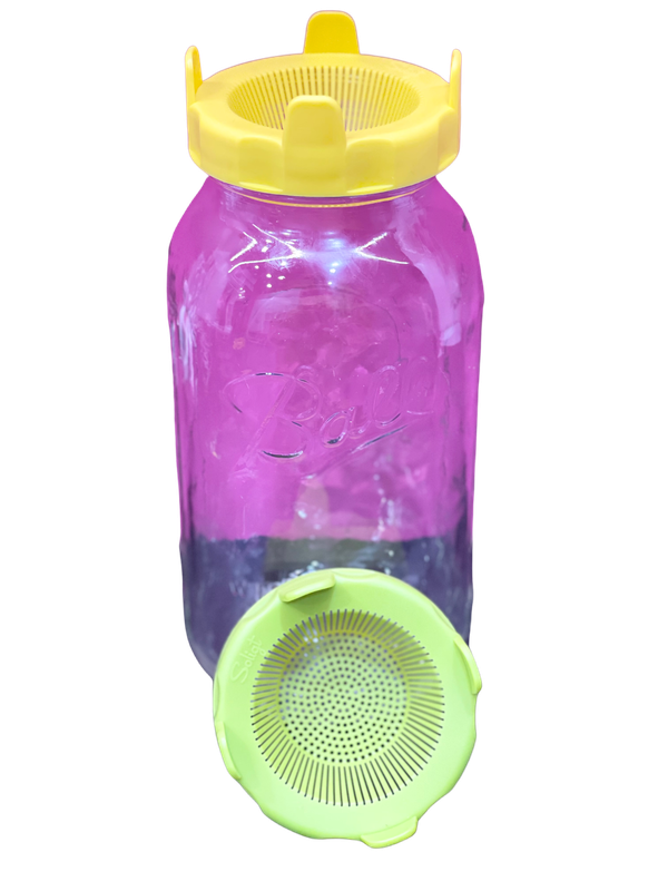 Sprouting Lid for Mason Jar - Easy Rinse &amp; Drain Plastic Sprouting Lid 4 Wide Mouth Mason Jar (great for Sprouting or Soaking of Tree Nuts)