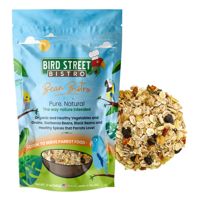 Bean Bistro - Bird Street Bistro - Organic and healthy vegetables and grains, sweet potatoes, garbanzo beans, and healthy spices that parrots love! - 11 oz
