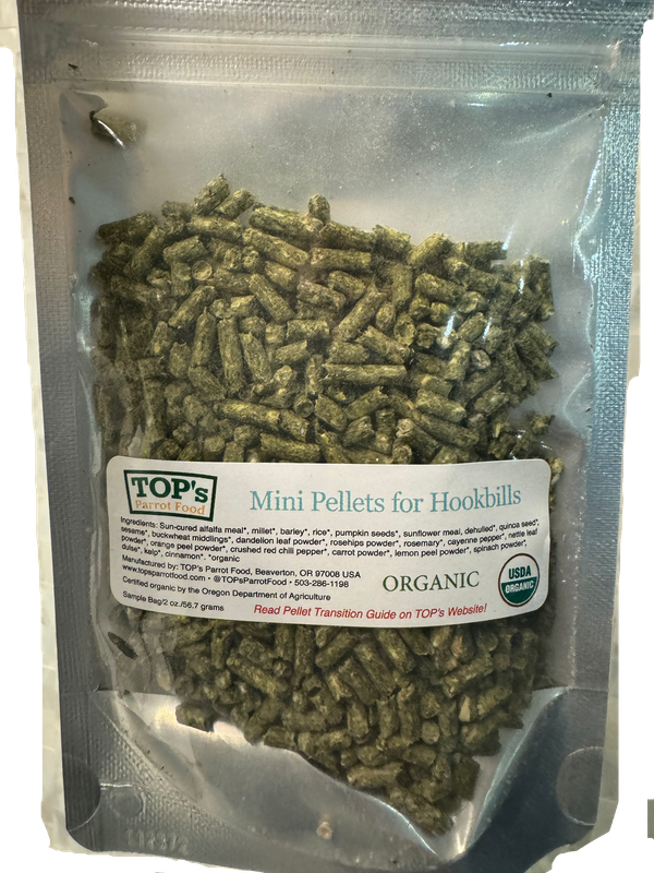 Trial Size Tops Parrots Food Mini Sized Pellets - 2oz