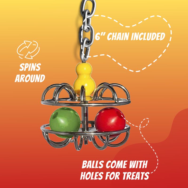 The ImpossiBall Stainless Cage Bird Toy - by Busy Bird