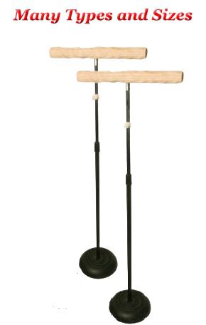 Parrot Training Perch Floor Stand Kit - Set of 2 by Parrot Wizard