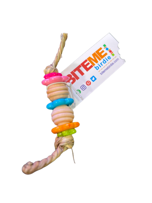 Poppy Foot Toy for Tiny and Small Birds by Bite Me Birdie