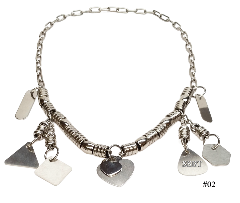 Parrot Play Necklace #2 - Stainless Steel - Hand made in the USA