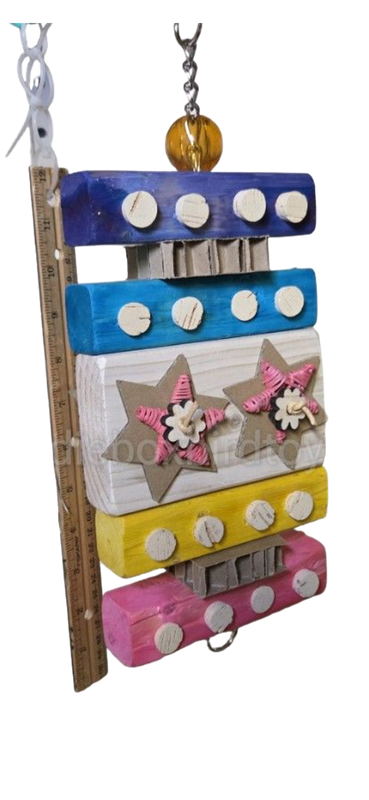 Cork Star On Stainless by Birdie Box Bird Toys