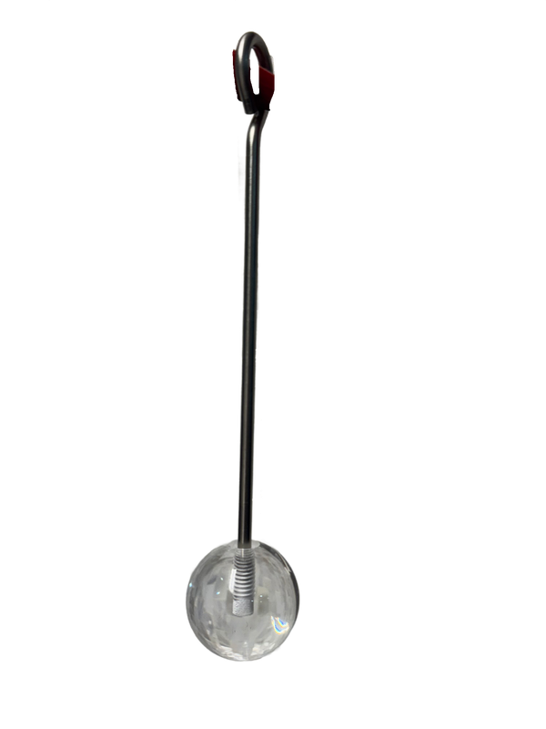 304 Stainless Steel Short 6.5" Refillable Skewer with Large Acrylic Ball by Expandable Habitats