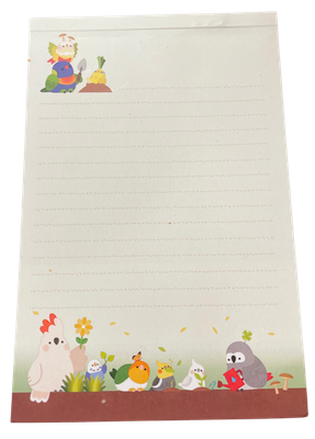 Gardening Birds Note Pad - 50 Sheets 4x6 w/hard stock cover