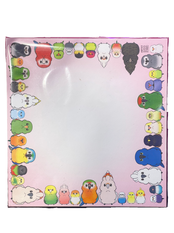 Artsy. Bird Squad Square Note pad