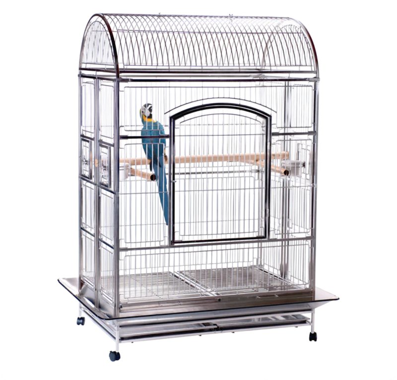 Stainless Steel Folding Cathedral Bird Cage FREE Shipping - By Caitec
