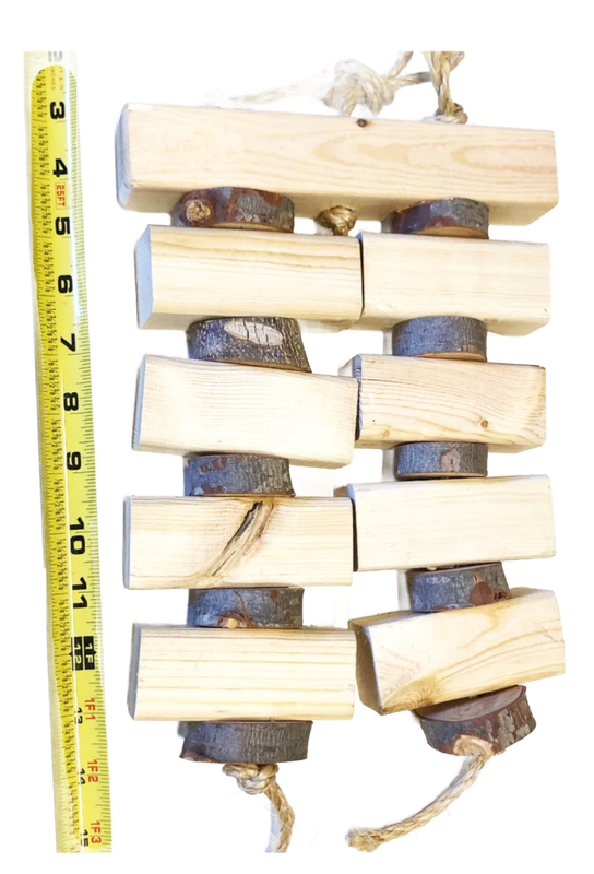 Natural Hard Wood Toy by PDS Parrot Toys