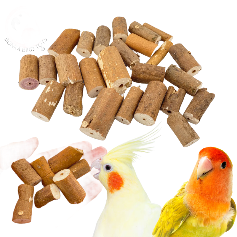 Mini Sola Logs with Bark - 24 pack by Bonka Bird Toys