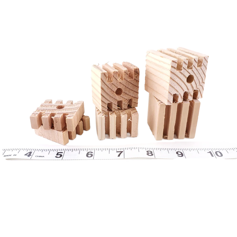 1.5" Soft Pine Puzzler Blocks - Natural 12 Pack by Cheep Thrills