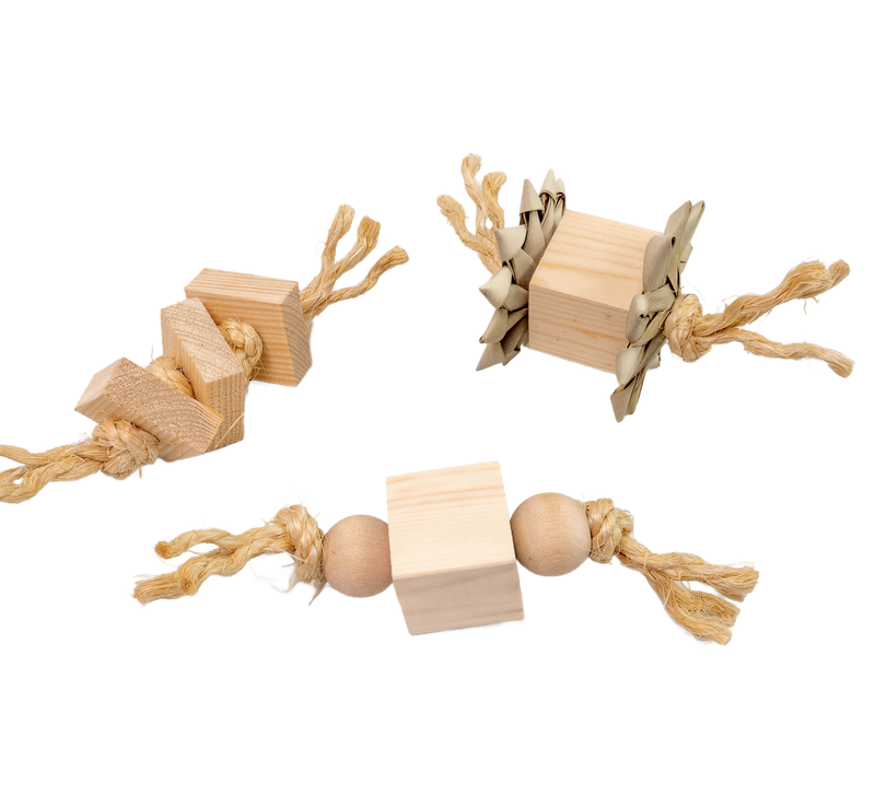 Treetop Trio Foot Toys Set of 3 by The Best Bird Toys