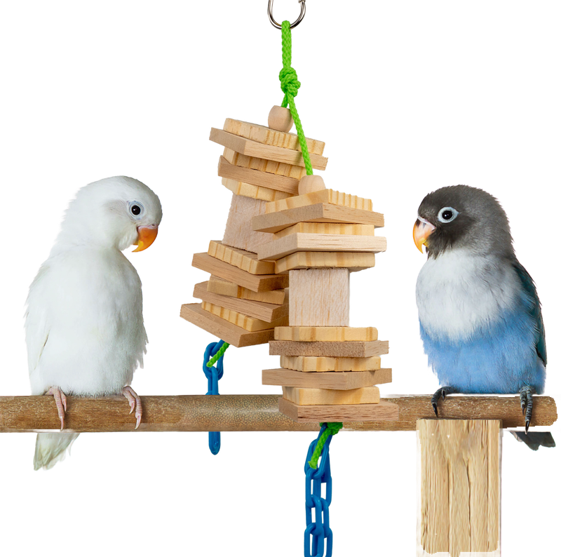 Balsa and Pine Waffles - Balsa Bird Toy for Small Birds by The Best Bird Toys