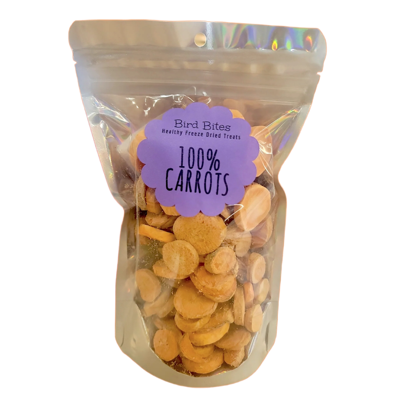 100% Freeze Dried Carrots by Bird Bites Generous 1.5 Cup Size