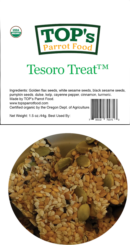 Organic Tesoro Treats - Veggies from TOPs Parrot Food