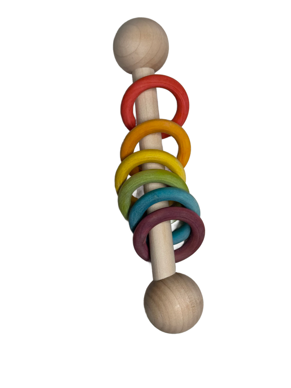 Ring a Ding Rattle Foot Toy  - by Feathered Addictions