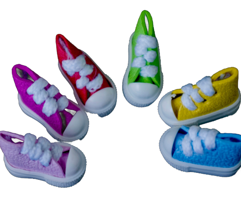 3 Pack of Mini Sneaker Bird Toy or Toy Part by Super Bird Creations