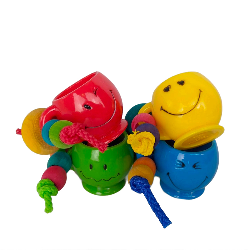 Happy Mug Foot Toys Set of 4 by The Best Bird Toys