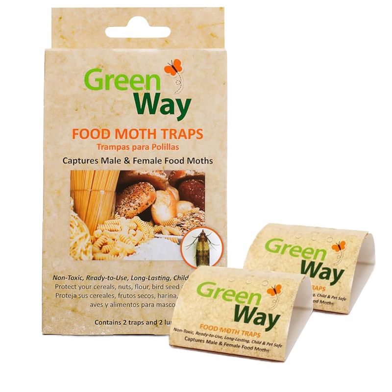 Greenway Birdseed and Food Pantry Moth Traps  - a safe and effective solution (pesticide free). 2 moths and lures included.