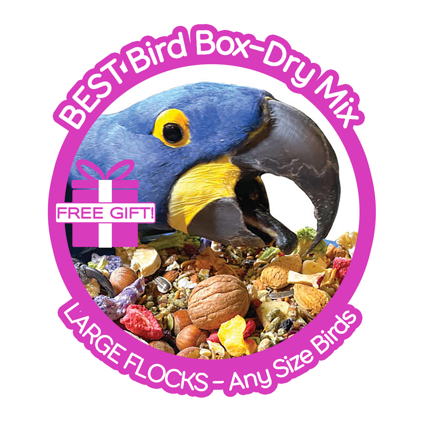 Thrive! Best Bird Box — 4 LARGE Sized Flocks (any size birds) or for anyone wanting more value &amp; volume.