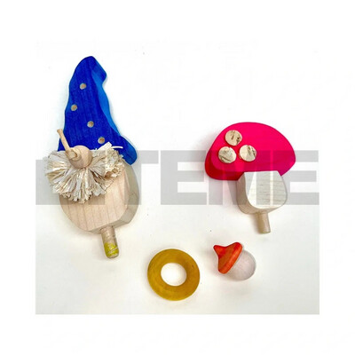 Gnome &amp; Mushroom Themed Parrot Party Patio Med Refill Pack